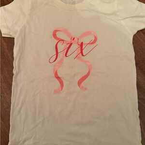 Abella Cream 6 Shirt with Pink Ribbon Design